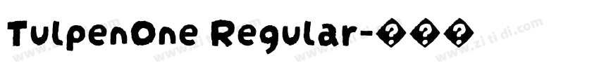 TulpenOne Regular字体转换